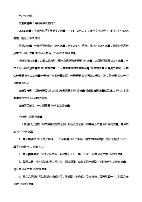 上网用户小常识