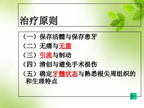 牙髓病和根尖周病的治疗 PPT
