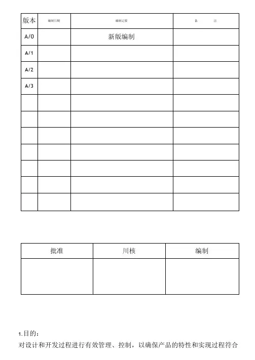 研发设计和开发控制程序