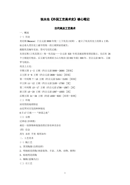张夫也《外国工艺美术史》核心笔记 29页