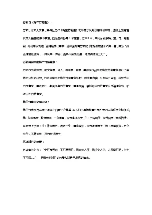 与梅兰竹菊有关的干货