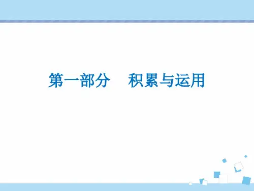 2020年中考语文复习课件专题一《语段综合》