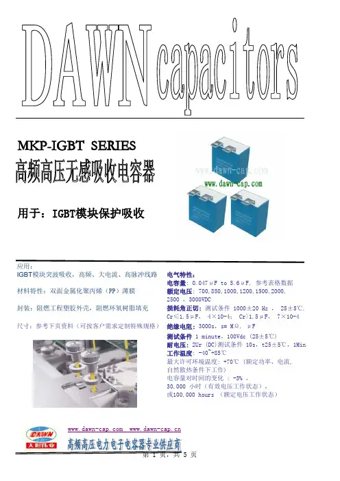 IGBT模块保护吸收电容器