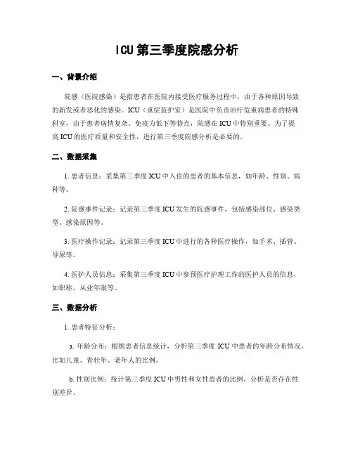 ICU第三季度院感分析
