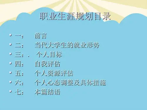 大学生职业生涯规划.最全优质PPT