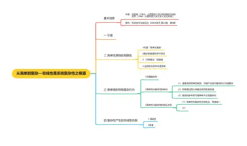 从简单到复杂-非线性是系统复杂性之根源(思维导图)