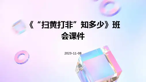 《“扫黄打非”知多少》班会课件