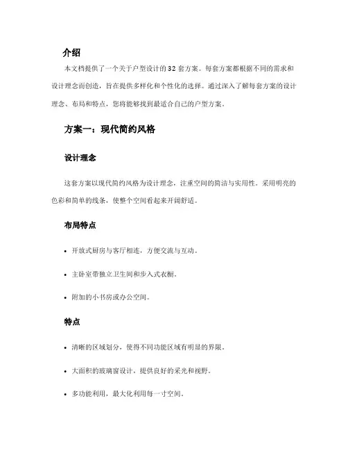 一个户型32套方案