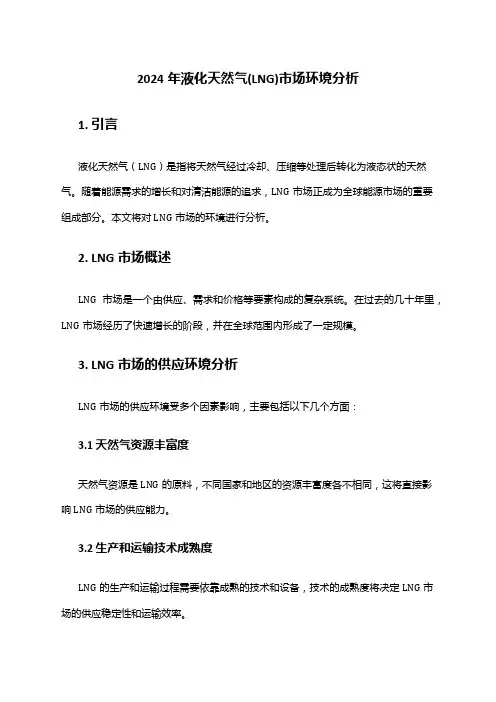 2024年液化天然气(LNG)市场环境分析