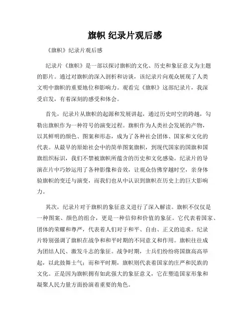 旗帜 纪录片观后感
