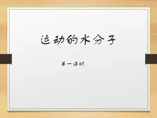 运动的水分子(新)PPT-化学九年级鲁教版上册