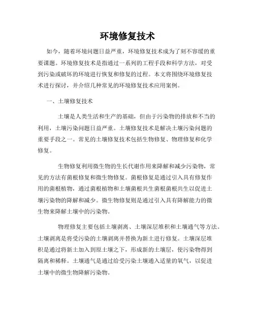 环境修复技术