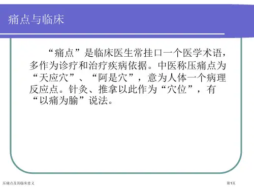 压痛点及其临床意义