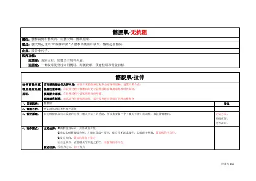 髂腰肌训练详解