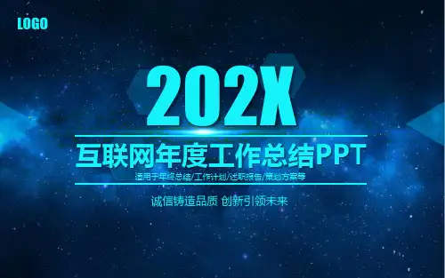 202X年互联网年度工作总结工作计划述职报告策划方案PPT模板
