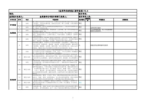 施工图审图审查表-结构