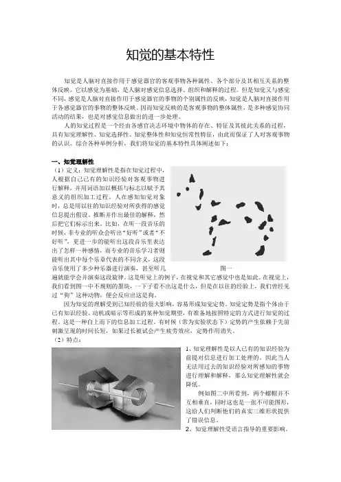 知觉的基本特性