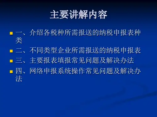 纳税申报表