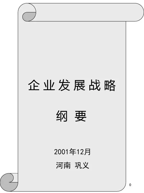 企业发展战略纲要