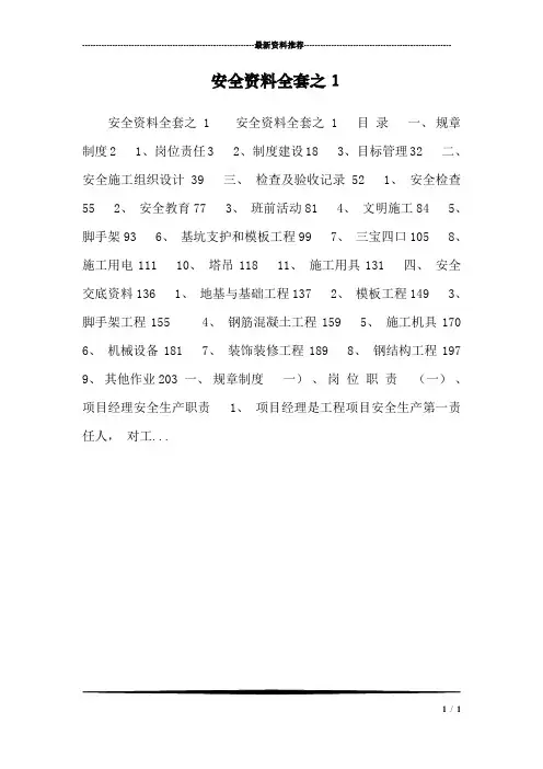 安全资料全套之1