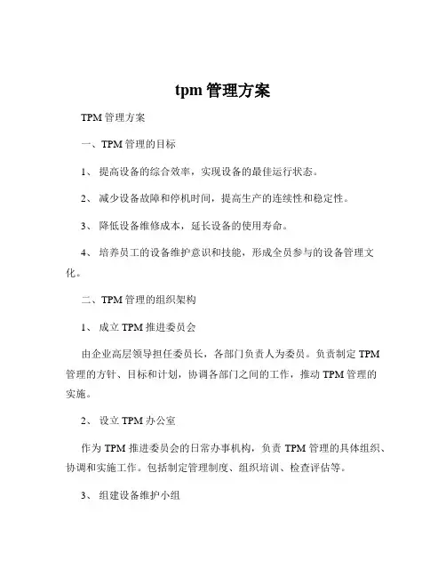 tpm管理方案