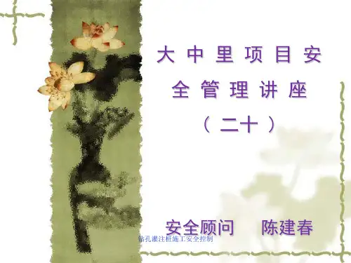 钻孔灌注桩施工安全控制 ppt课件