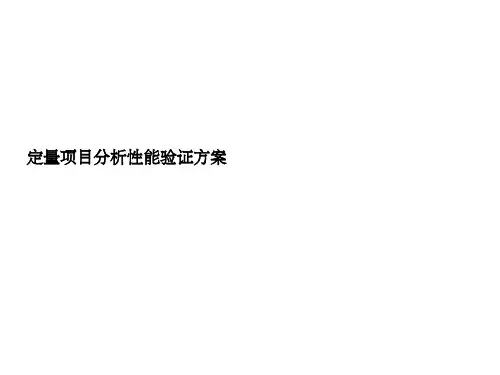 定量项目分析性能验证