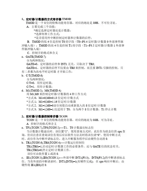 单片机寄存器_MCS-51单片机特殊功能寄存器详解