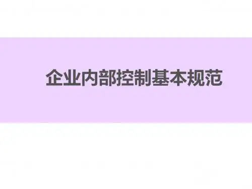 企业内部控制基本规范解读