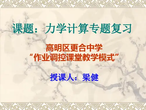 初中物理中考《力学计算专题复习》公开课课件
