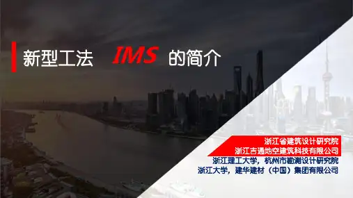 新型IMS工法(微扰动搅拌工法)(一)