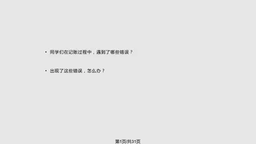 错账更正实训PPT课件