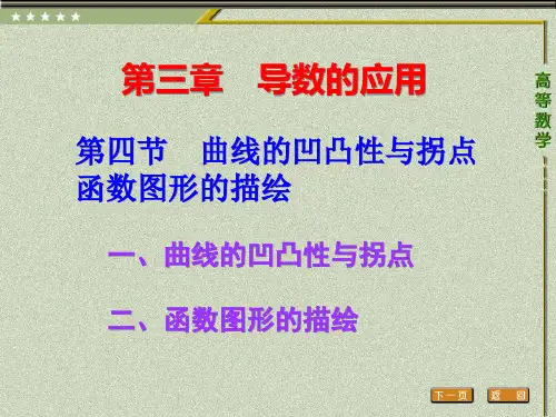 高等数学第四节 曲线凹凸性与拐点 函数图形描绘