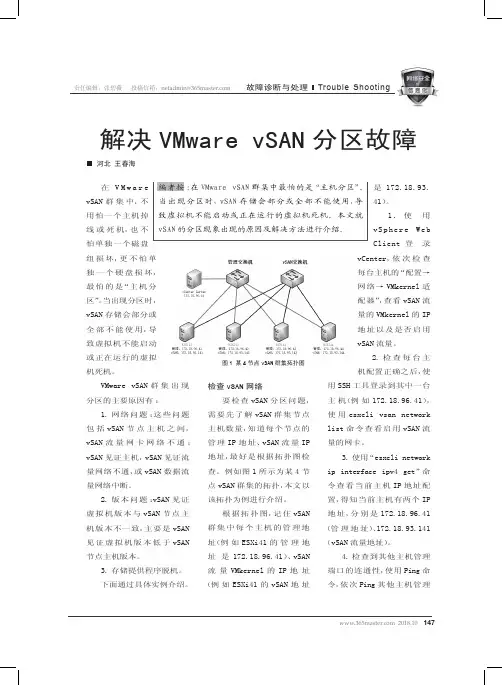 解决VMware vSAN分区故障