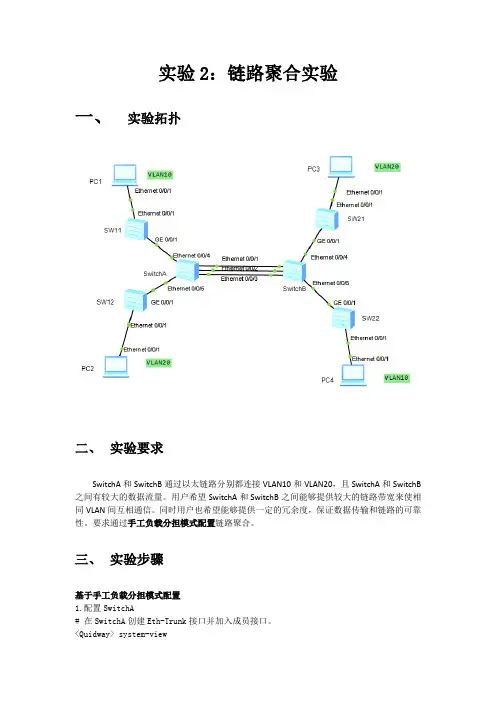 链路聚合实验手册