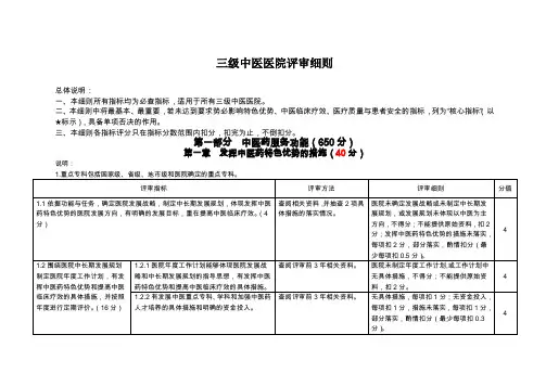 三级中医医院评审细则(三甲中医院评审)