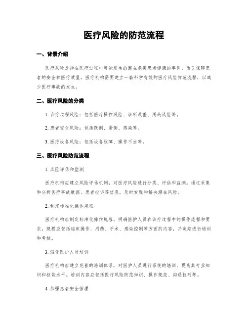 医疗风险的防范流程
