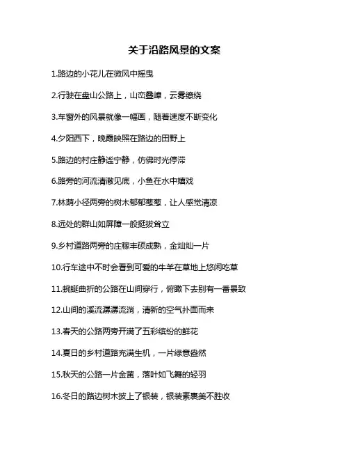 关于沿路风景的文案