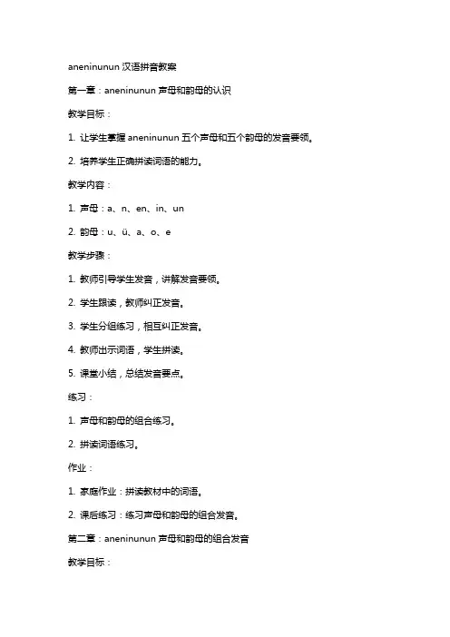 aneninunun汉语拼音教案