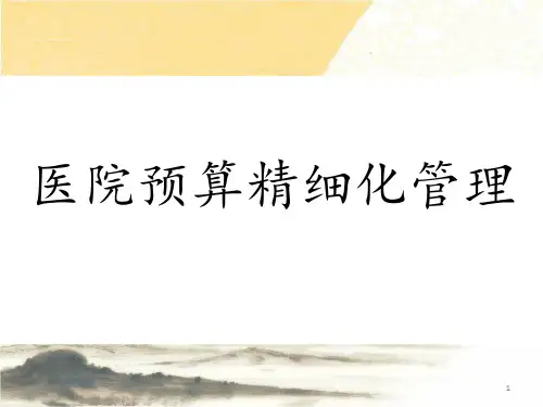医院预算管理--医院培训ppt课件