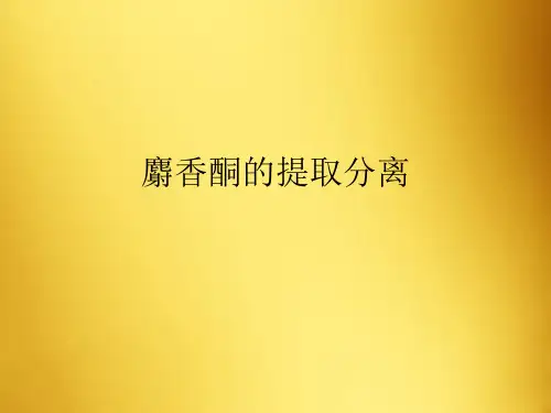 麝香酮的提取分离