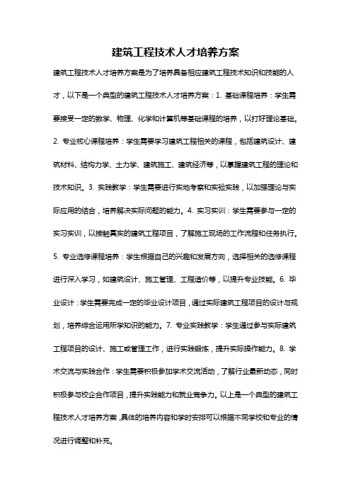 建筑工程技术人才培养方案
