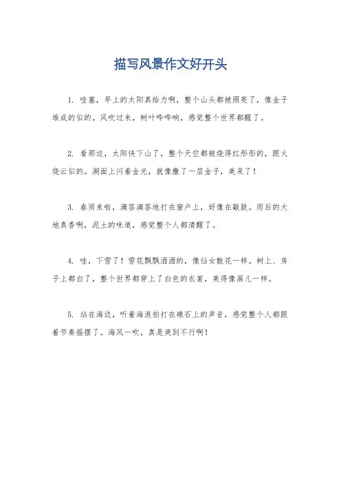 描写风景作文好开头
