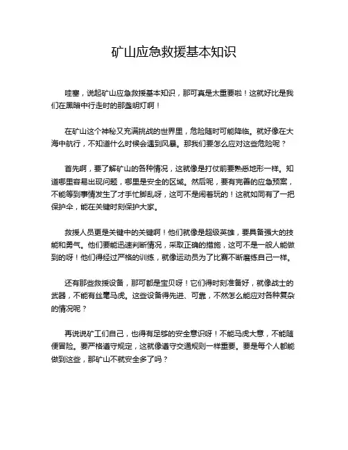 矿山应急救援基本知识