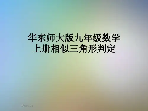 华东师大版九年级数学上册相似三角形判定