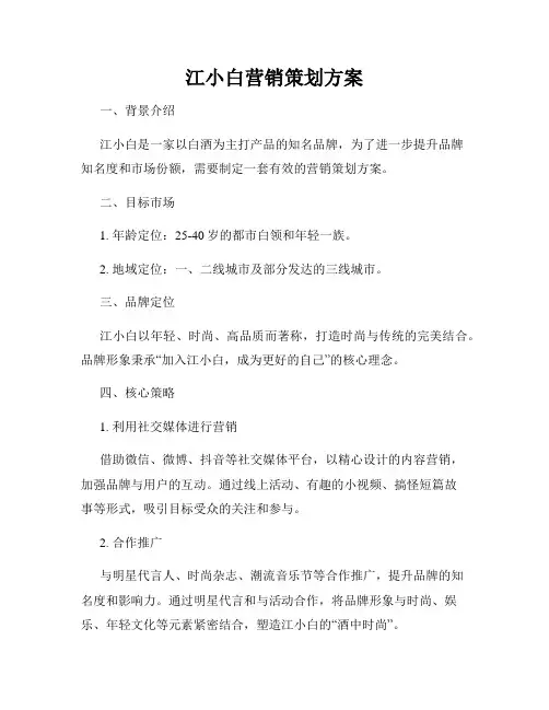 江小白营销策划方案