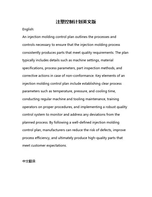 注塑控制计划英文版