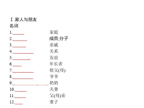 中考英语写作复习课件：家庭、朋友与周围的人(精选中考真题,很有价值!)(共35张PPT)