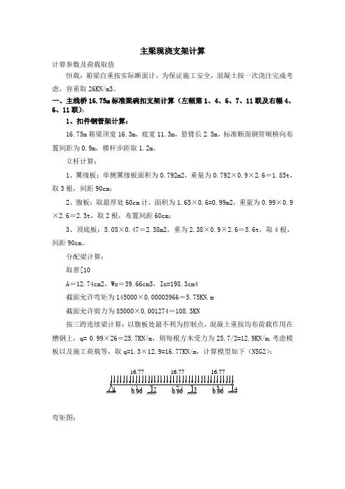 主梁现浇支架计算