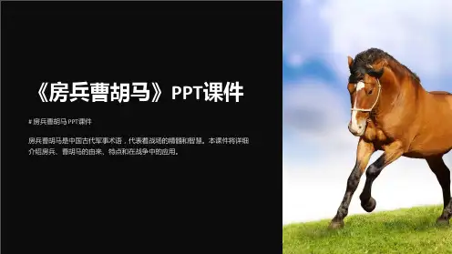 《房兵曹胡马》课件